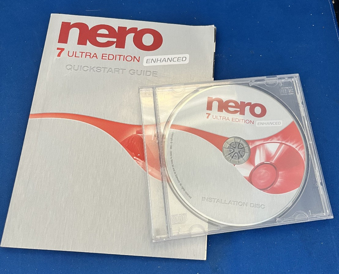 Nero 7 Ultra Edition Enhanced The Ultimate Audio Video Photo w/Manual & Key