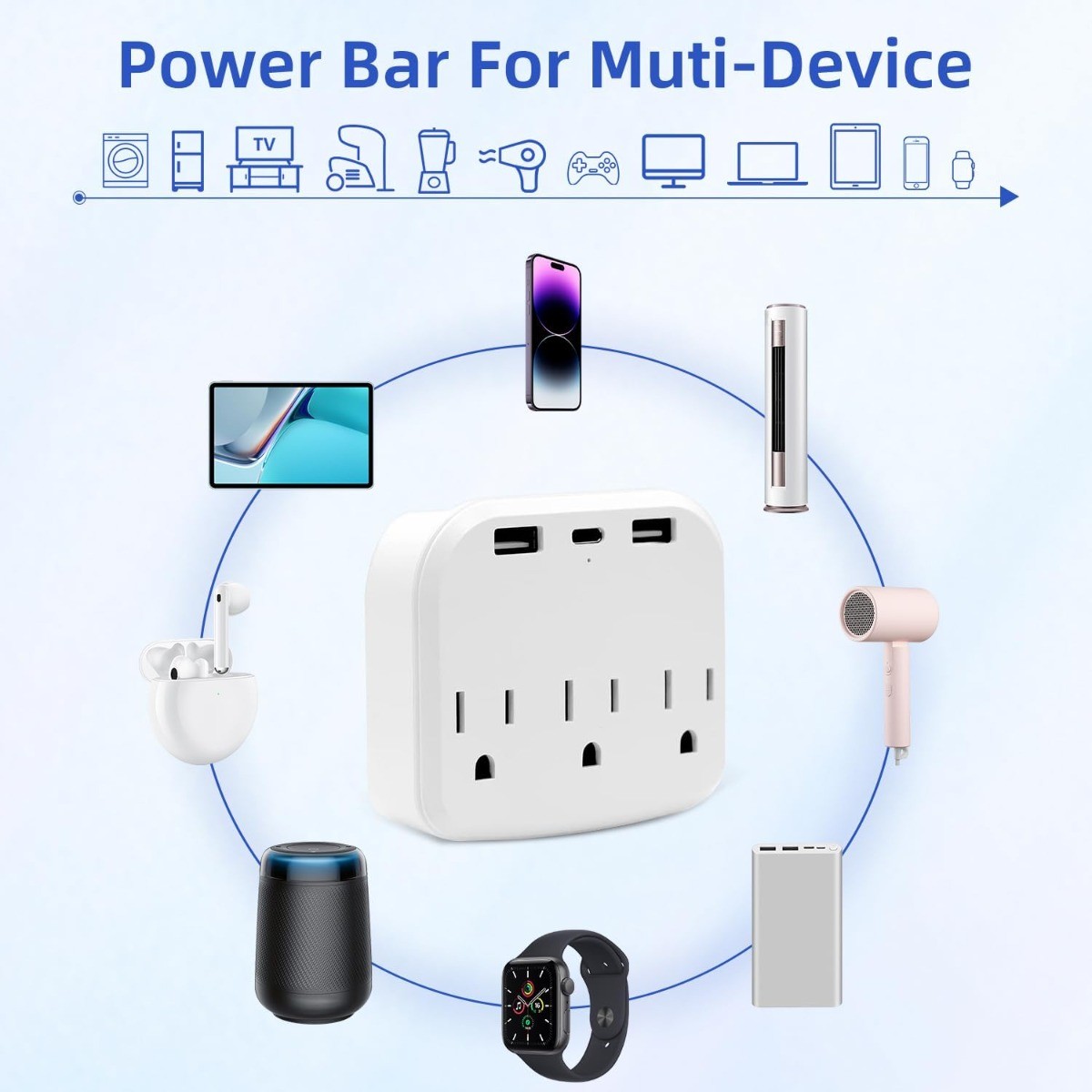 1pc Cruise Power Strip