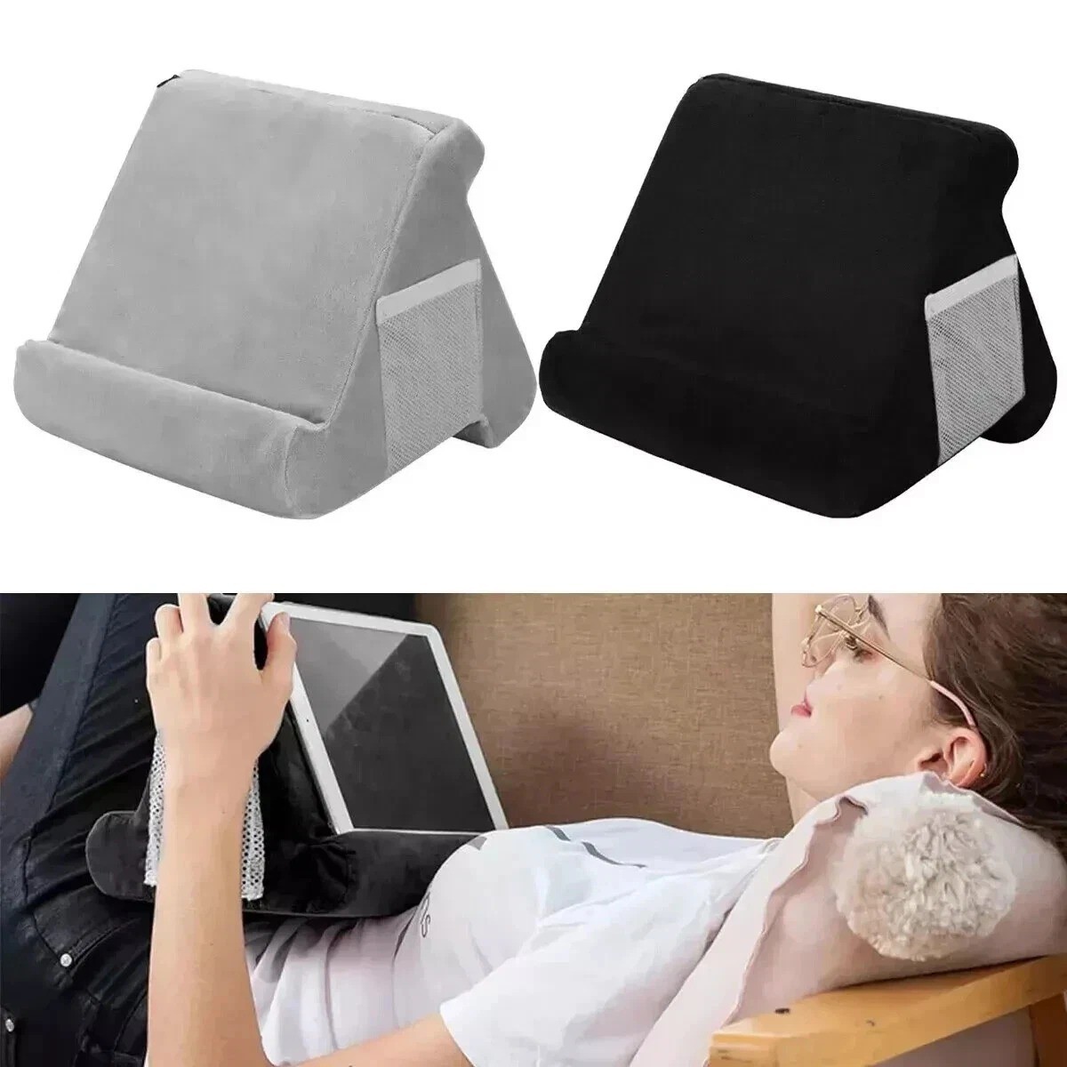 Pillow Lap Stand Soft Phone Cushion Laptop For Tablet IPad Holder Multi-Angle