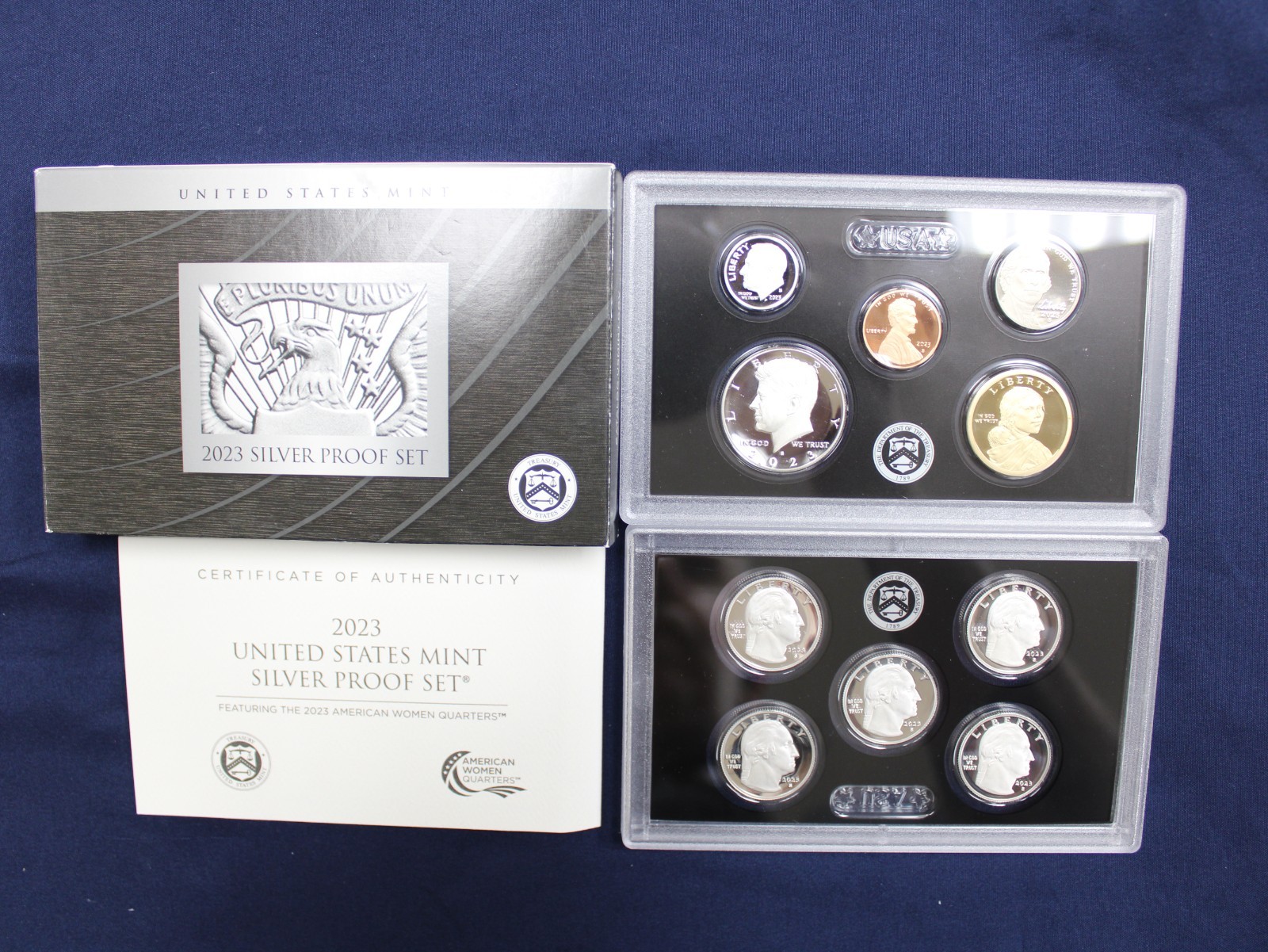 2023 S U.S. Mint 10 Coin Silver Proof Set - Complete with Box & COA