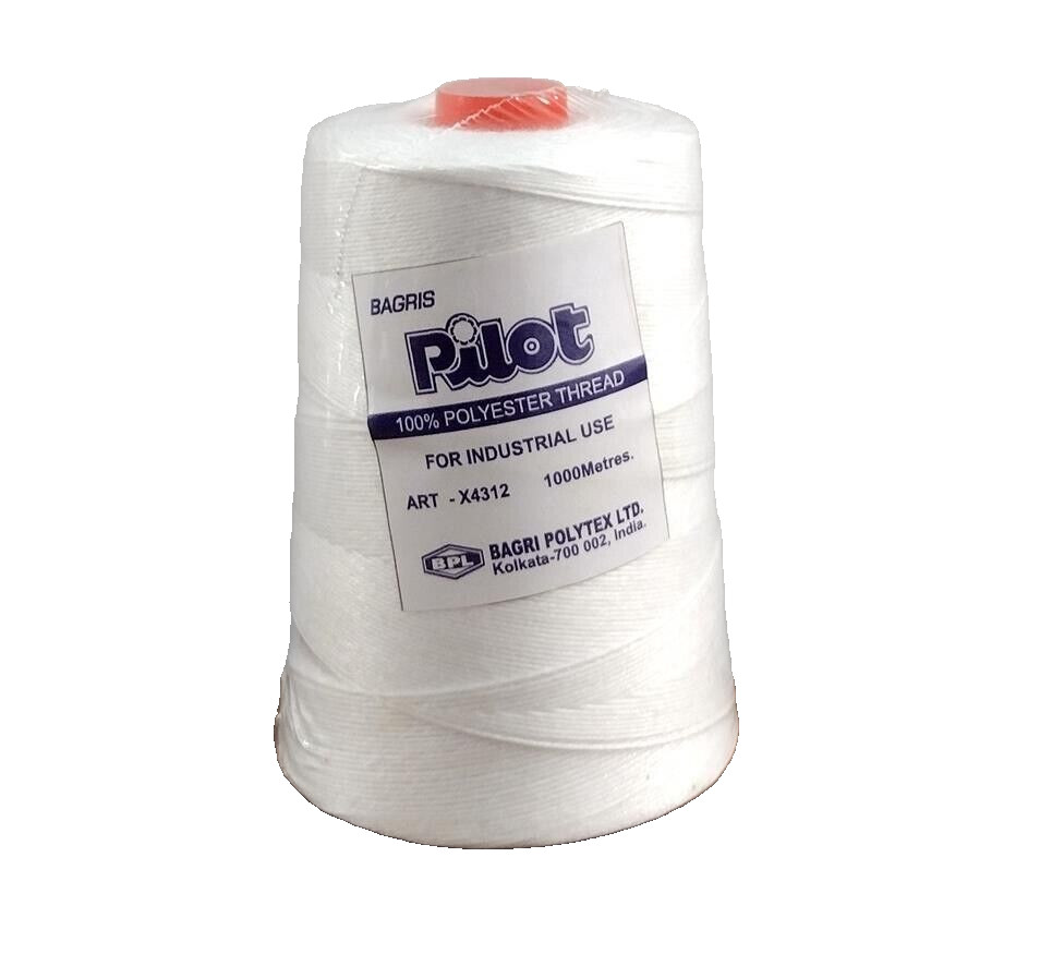 Bagris PILOT X4312 Bag Closing Thread 1000m Cone 100% Polyester for Bag Closer