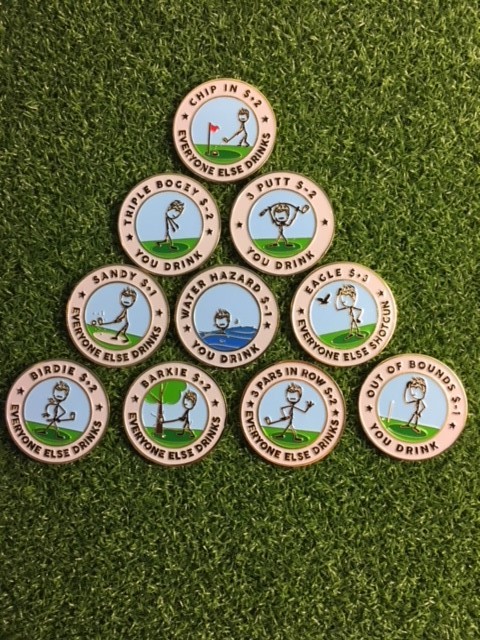 Golf Coin Games- Golf's Wager & Drinking Game (FREE SHIPPING)