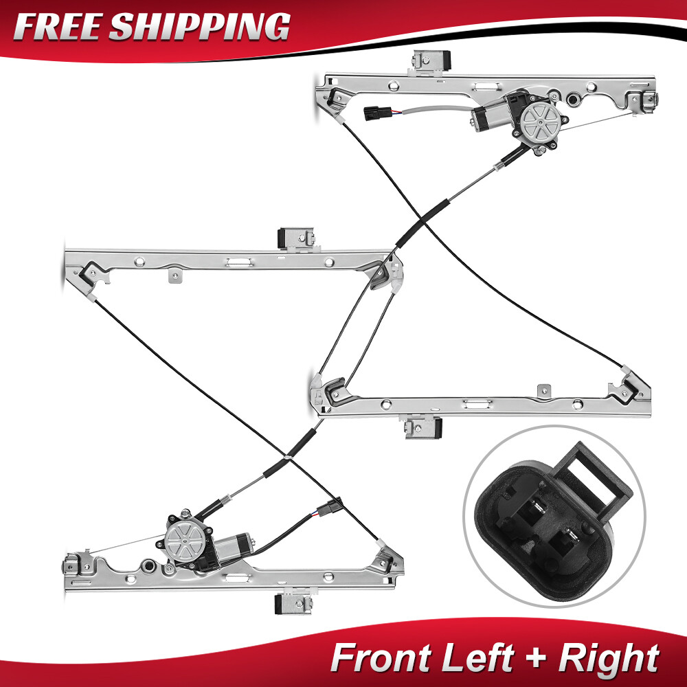 2x Front Left & Right Power Window Regulator w/ Motor for Chevy Silverado 1500