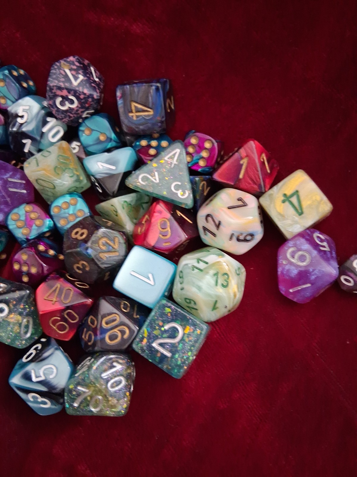 Random Game Dice lot, assorted dice and d&d dice