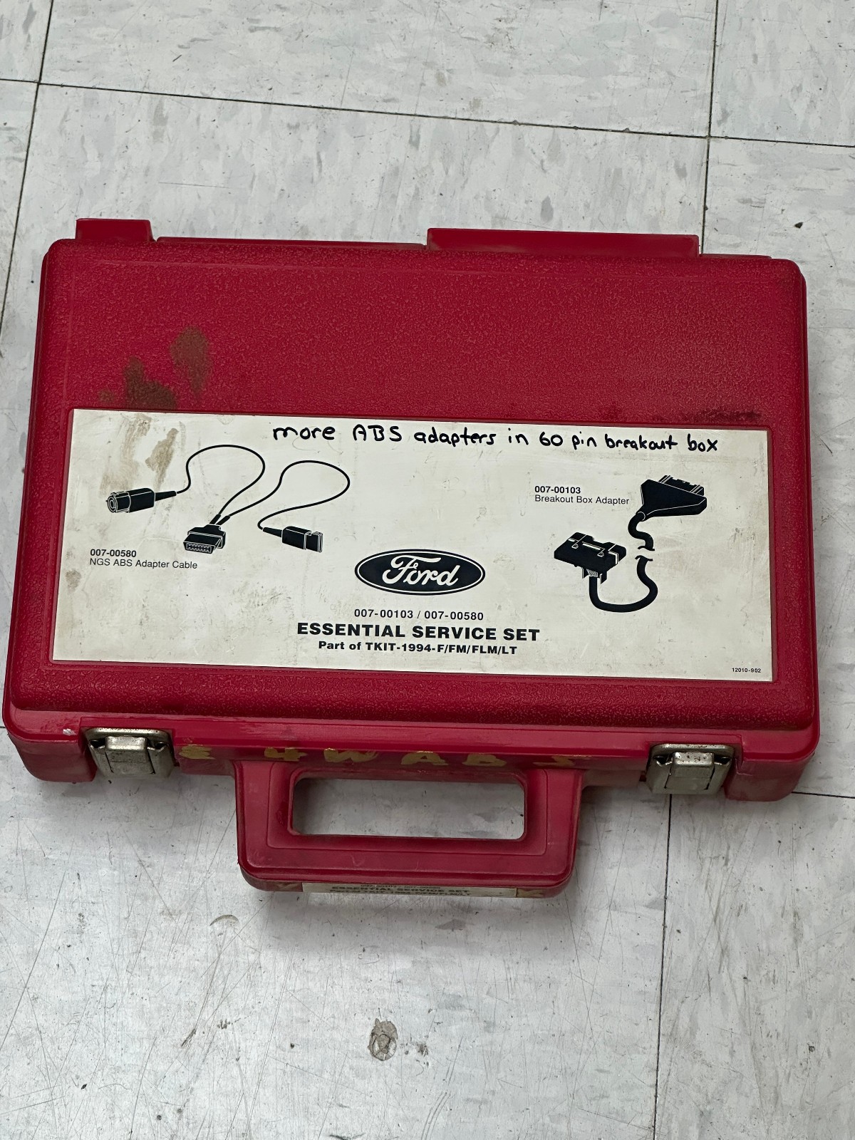 Ford Rotunda OTC 007-00103 007-00580 Essential Service Set ABS Adapter Kit 1994