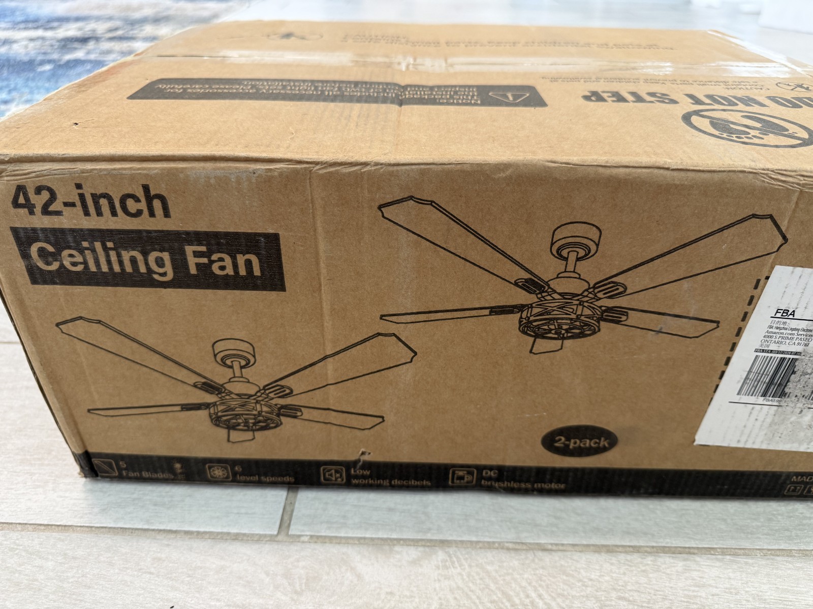 42 Inch Rustic Caged Ceiling Fan with Lights, 2 pack, BRAND NEW!