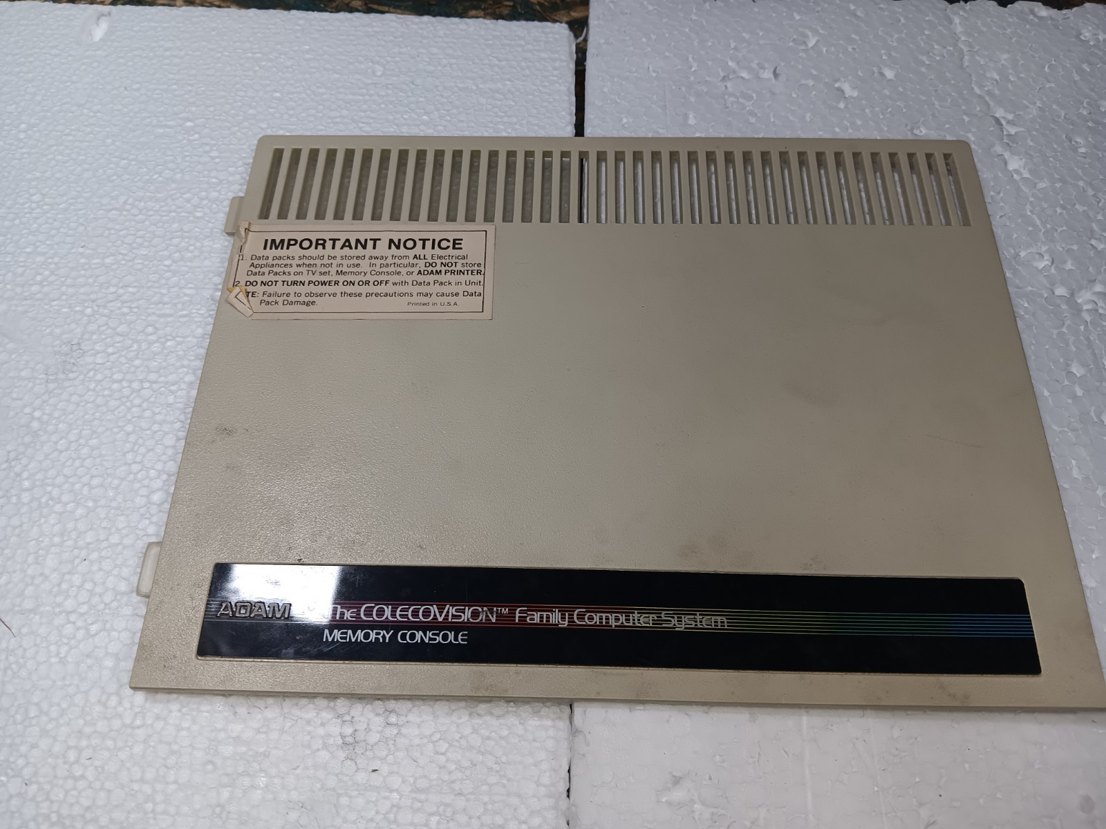 Adam The ColecoVision Family Computer System-EXACT EXPANSION BAY COVER-INTACT