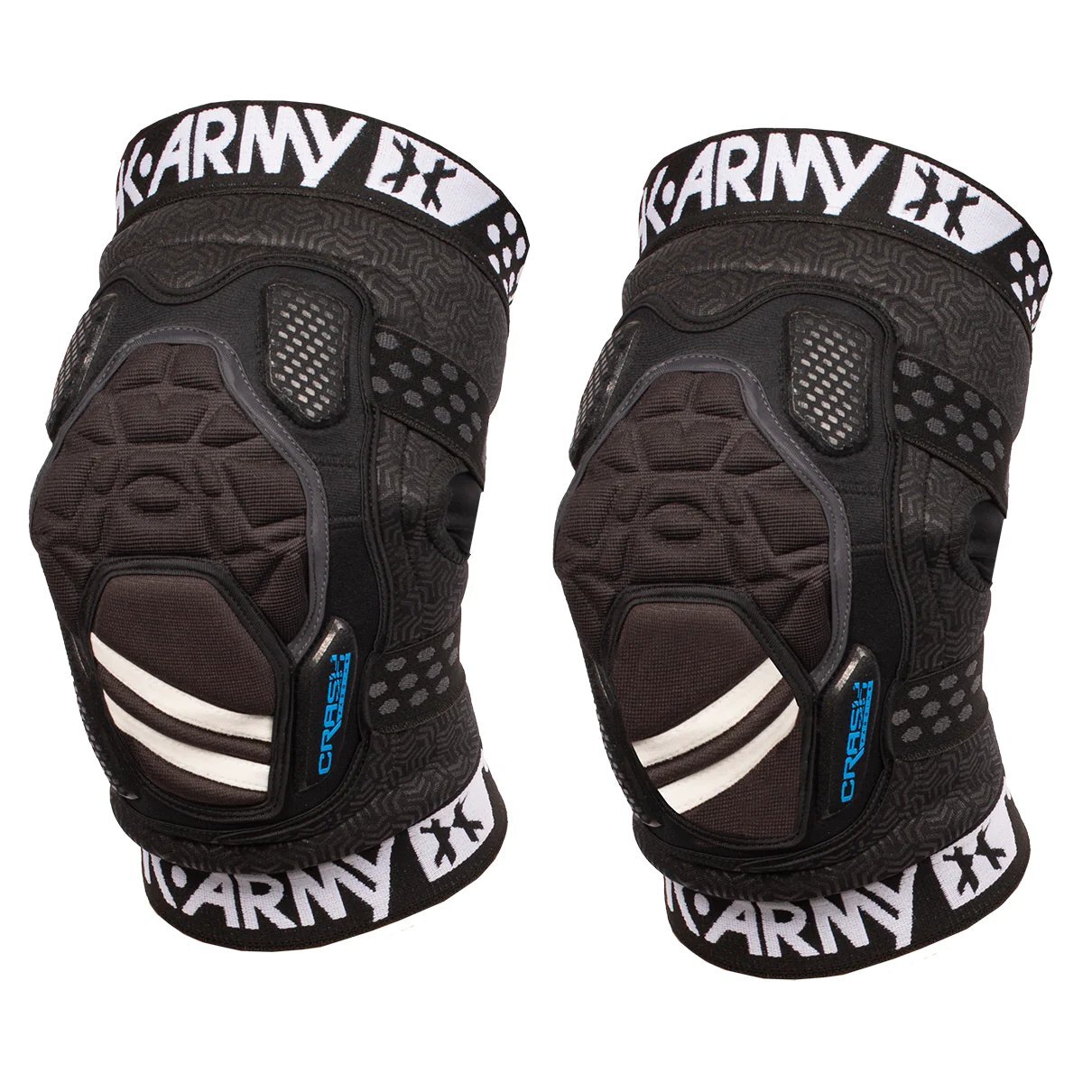 HK Army CTX Paintball Knee Pads - Black / Blue - Size Small