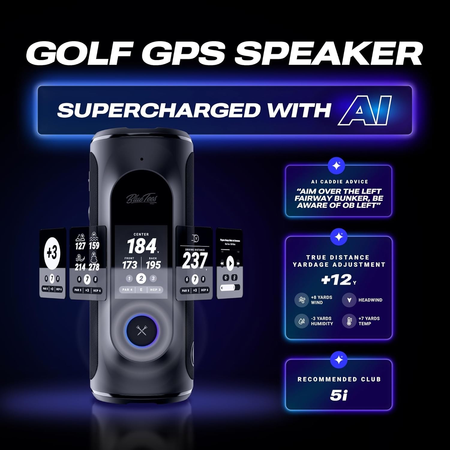 DeWALT Branded BlueTees Player+ Magnetic Touch Smart Speaker/Rangefinder