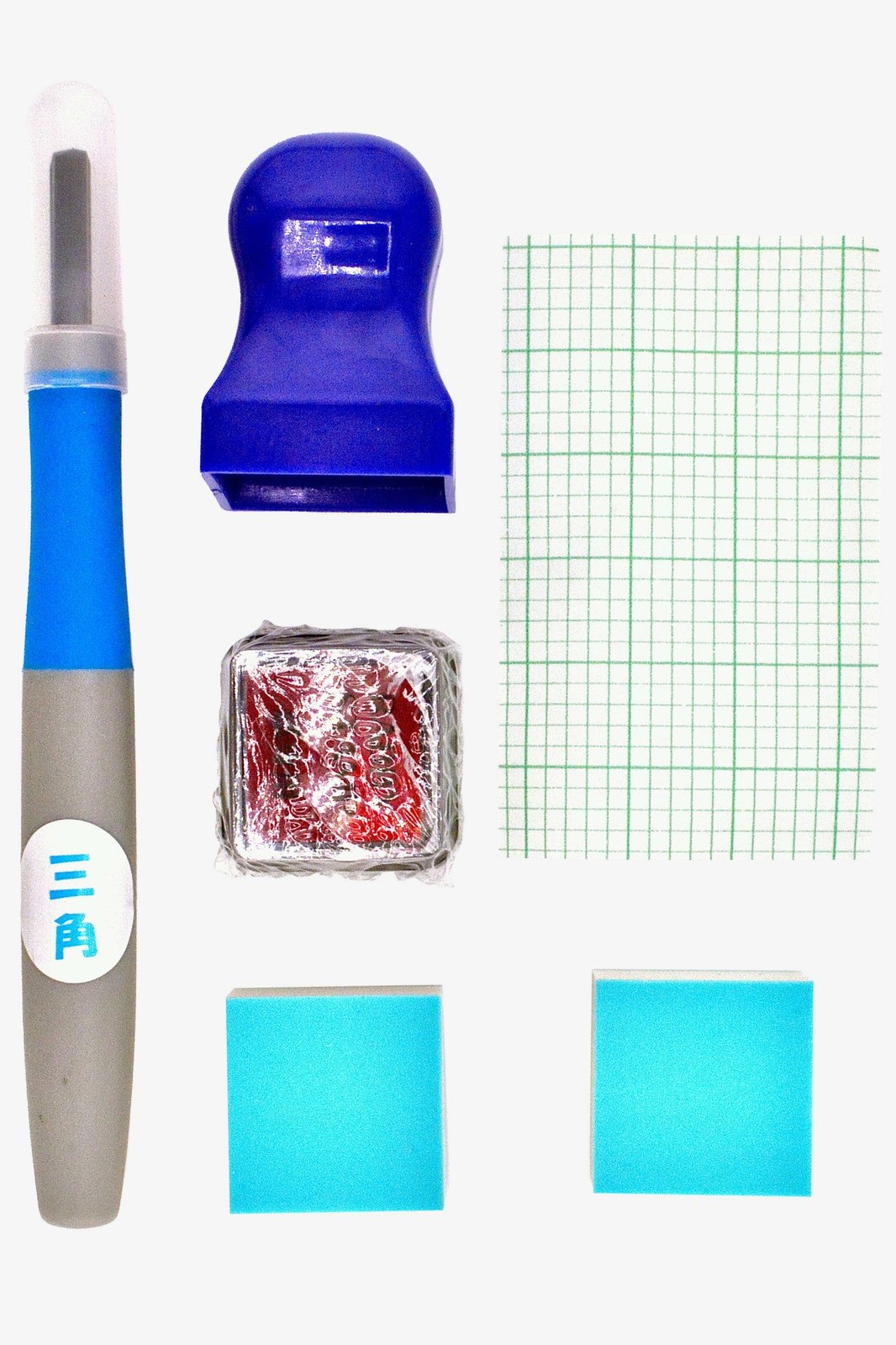 Michihamono Rabby Japanese Rubber Stamp Carving Kit V Gouge Rubber Stamp Ink Set