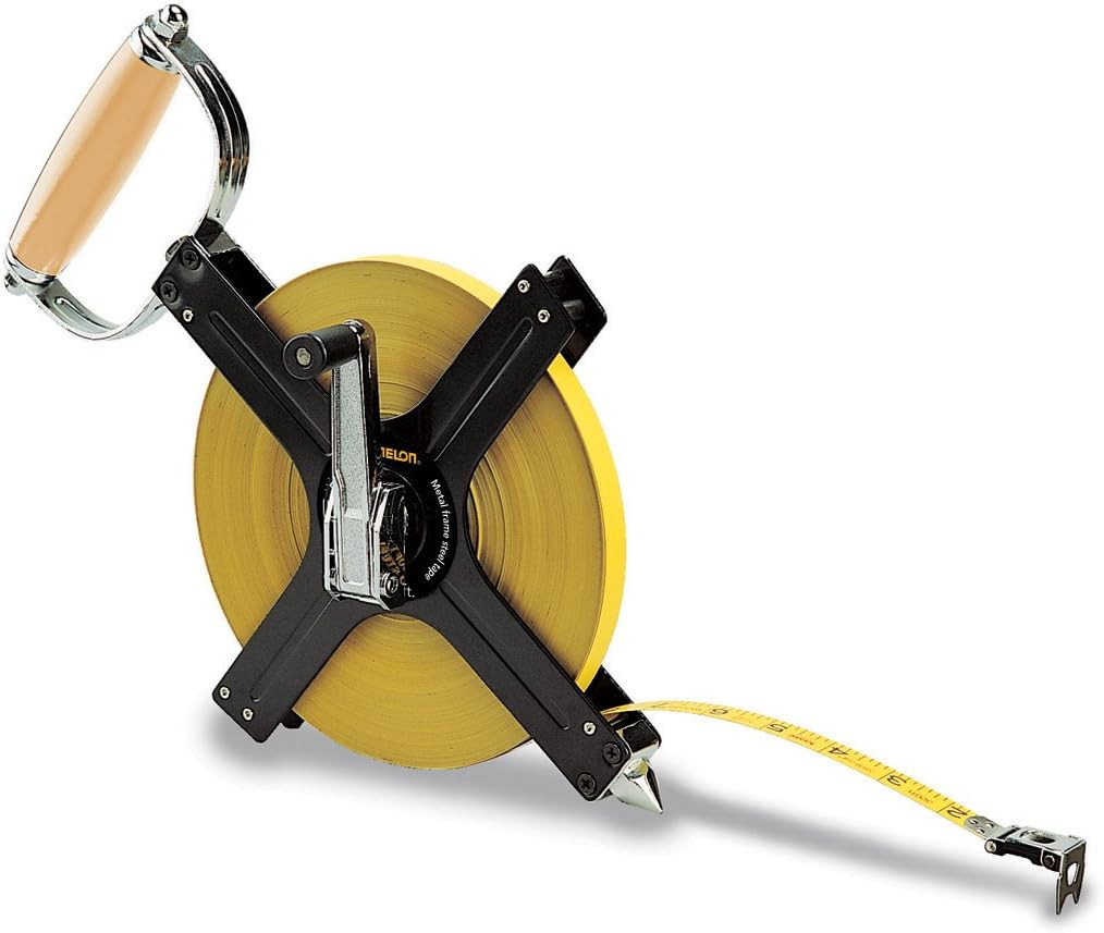 N6300 300-Feet Open Reel Metal Frame Long Steel Tape Measure