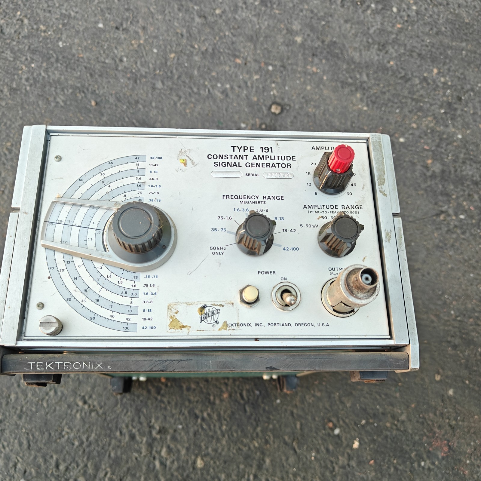 Tektronix Type 191 Constant Amplitude Signal Generator Untested Parts Repair