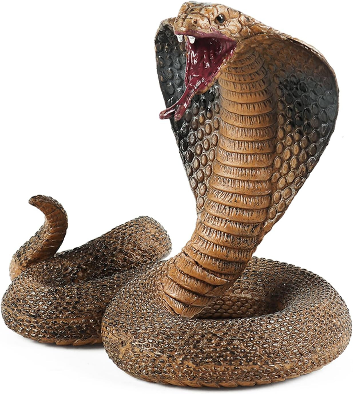 Realistic King Cobra Toy - Fake Snake Toy Figurine- Wild Life Safari Animal Figu