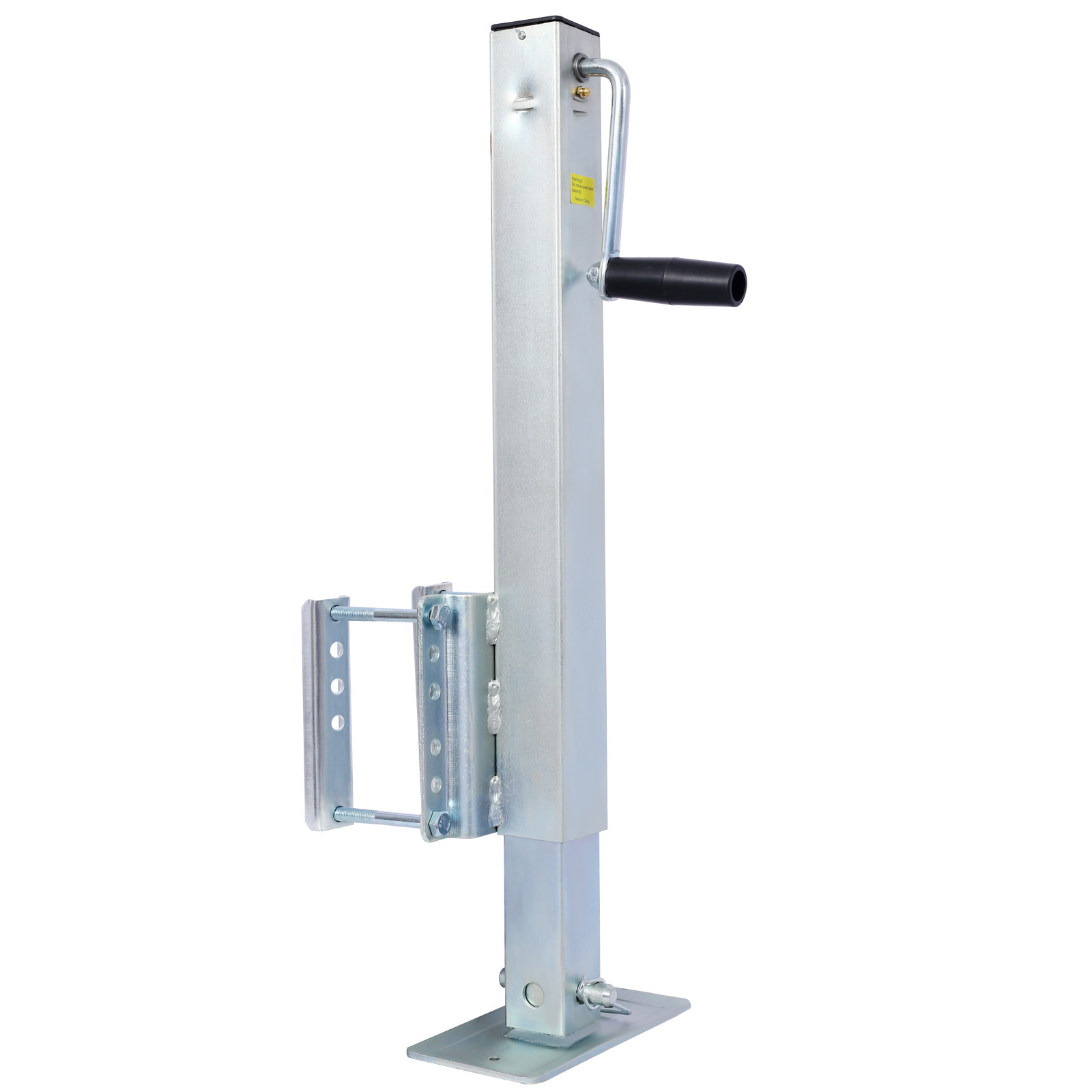 Heavy Duty Trailer Fixed Mount Jack w/Drop Leg 28.6" of Lift, Max Load 2,500 Lbs