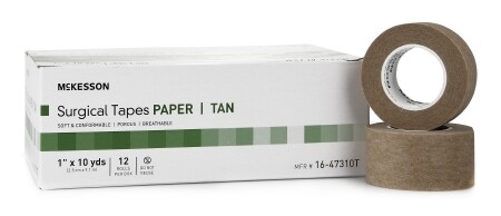 McKesson Medical Tape Paper 1 Inch X 10 Yard NonSterile - Box of 12