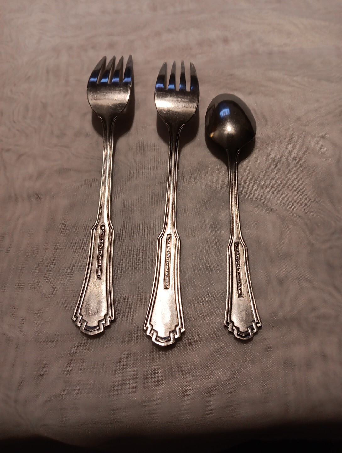 Rogers Alberta Pattern Dinner Fork 2, Teaspoon 1, Cutlery Replacement Deco
