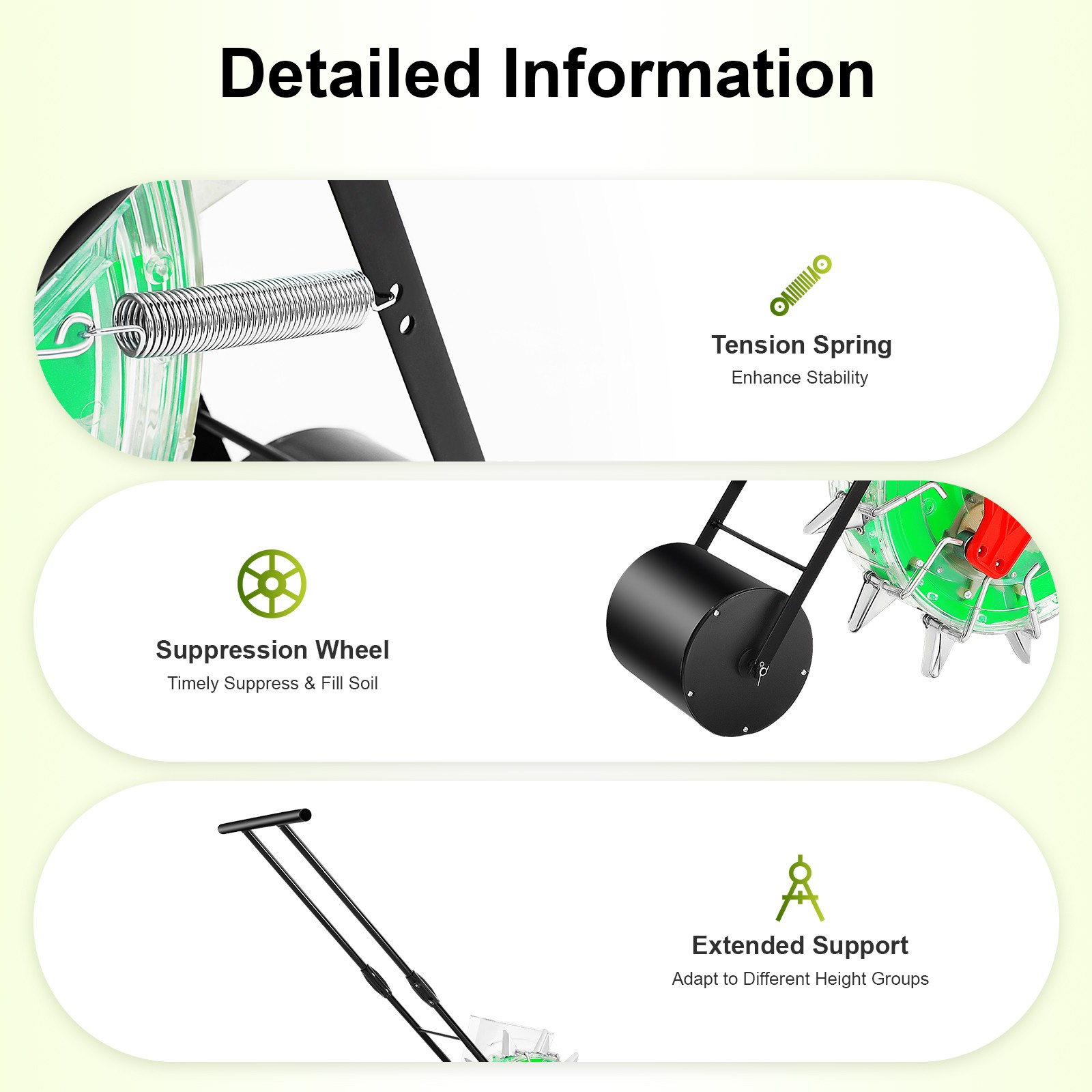 Seeder Machine Hand Push Roller Manual Soy Corn Carousel Precision Seeding Tool