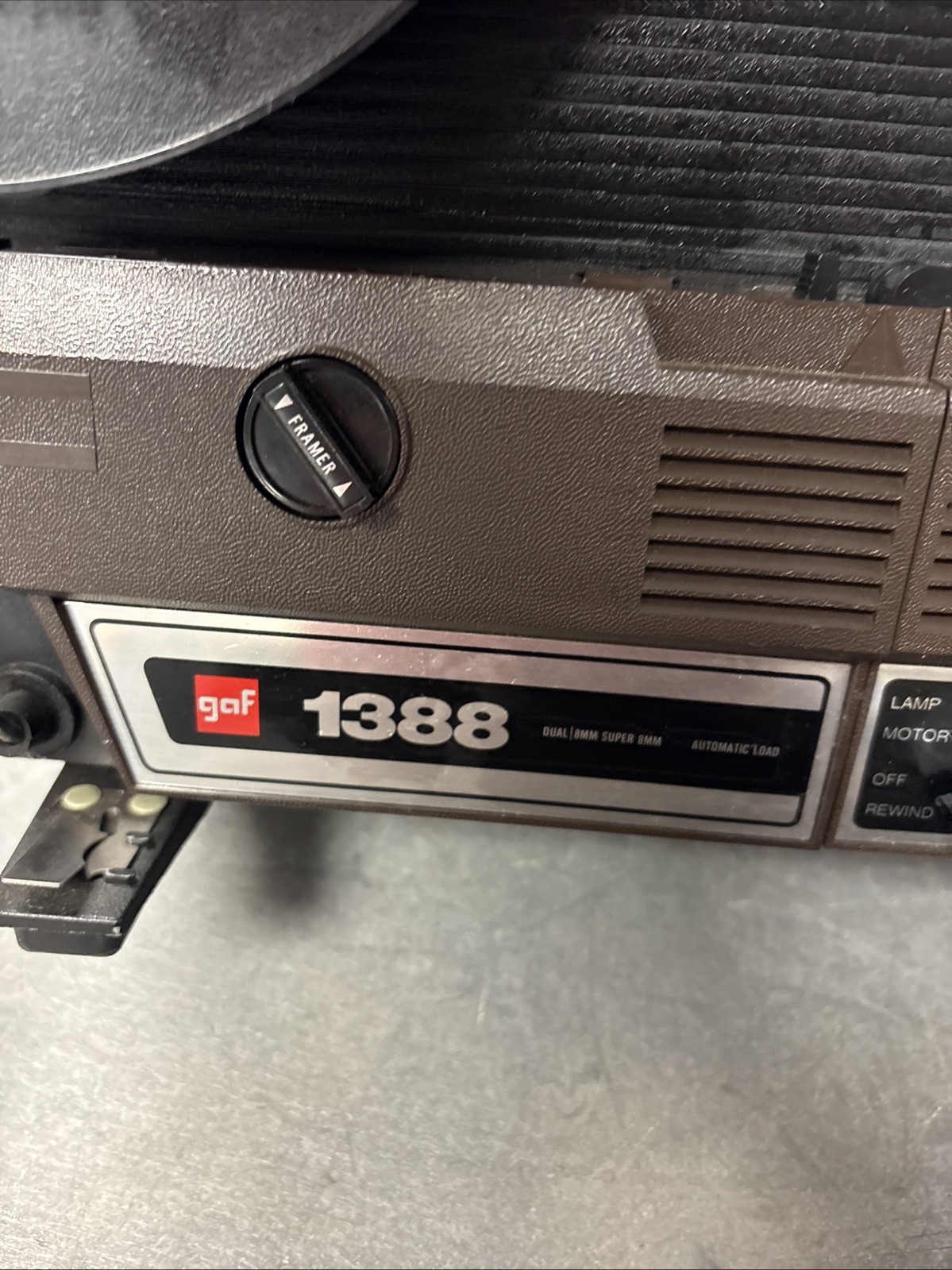 Vintage 8mm Projector GAF 1388 Dual 8mm/Super 8mm Automatic Load