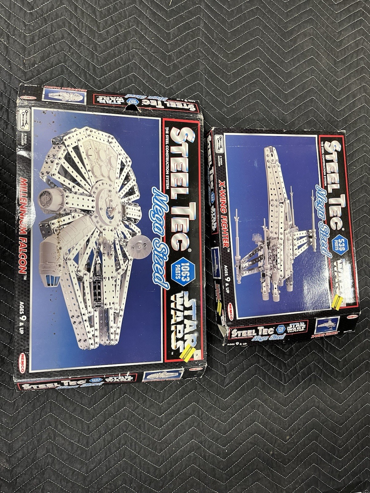 Vtg Remco Steel Tec X-wing Fighter Star Wars / Star Trek Millennium Falcon NIB