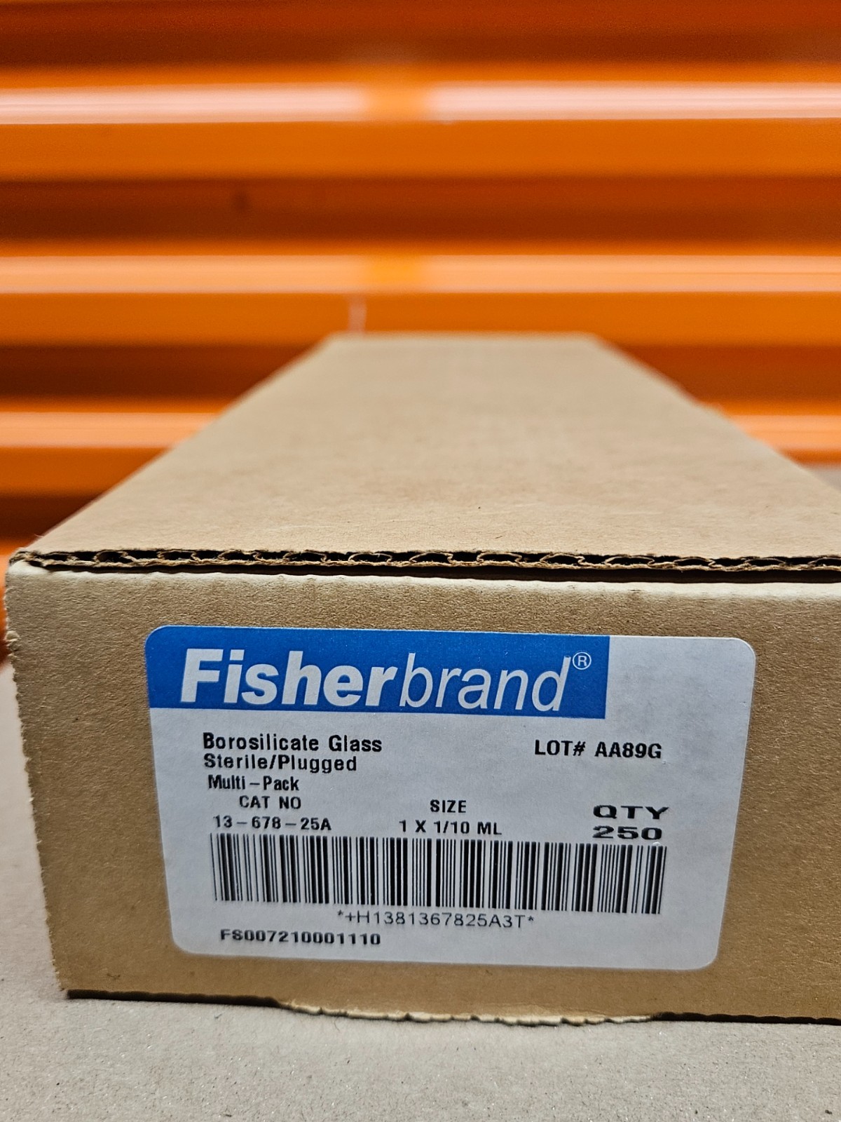 Fisherbrand 1mL Glass Serological Pipets – Plugged – 13-678-25A – Lot of 3 Cases