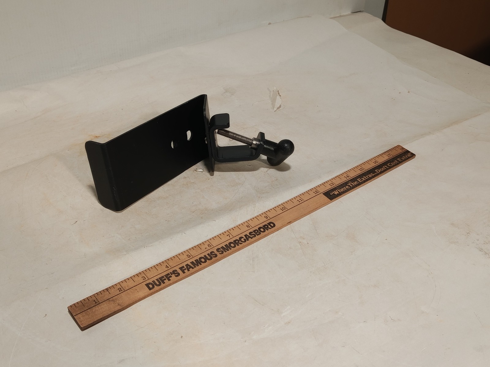 Heavy Duty C-Clamp Desk Mount Adjustable Under Table Bracket Holder Metal