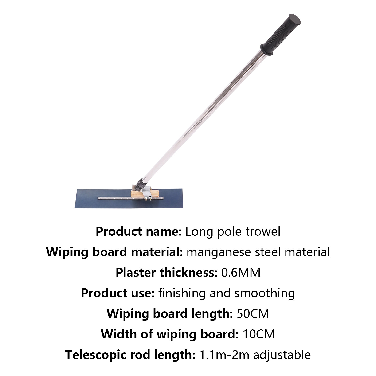 Concrete Trowel w/Long Handle Domestic &Industrial Cement Surface Smoothing Tool