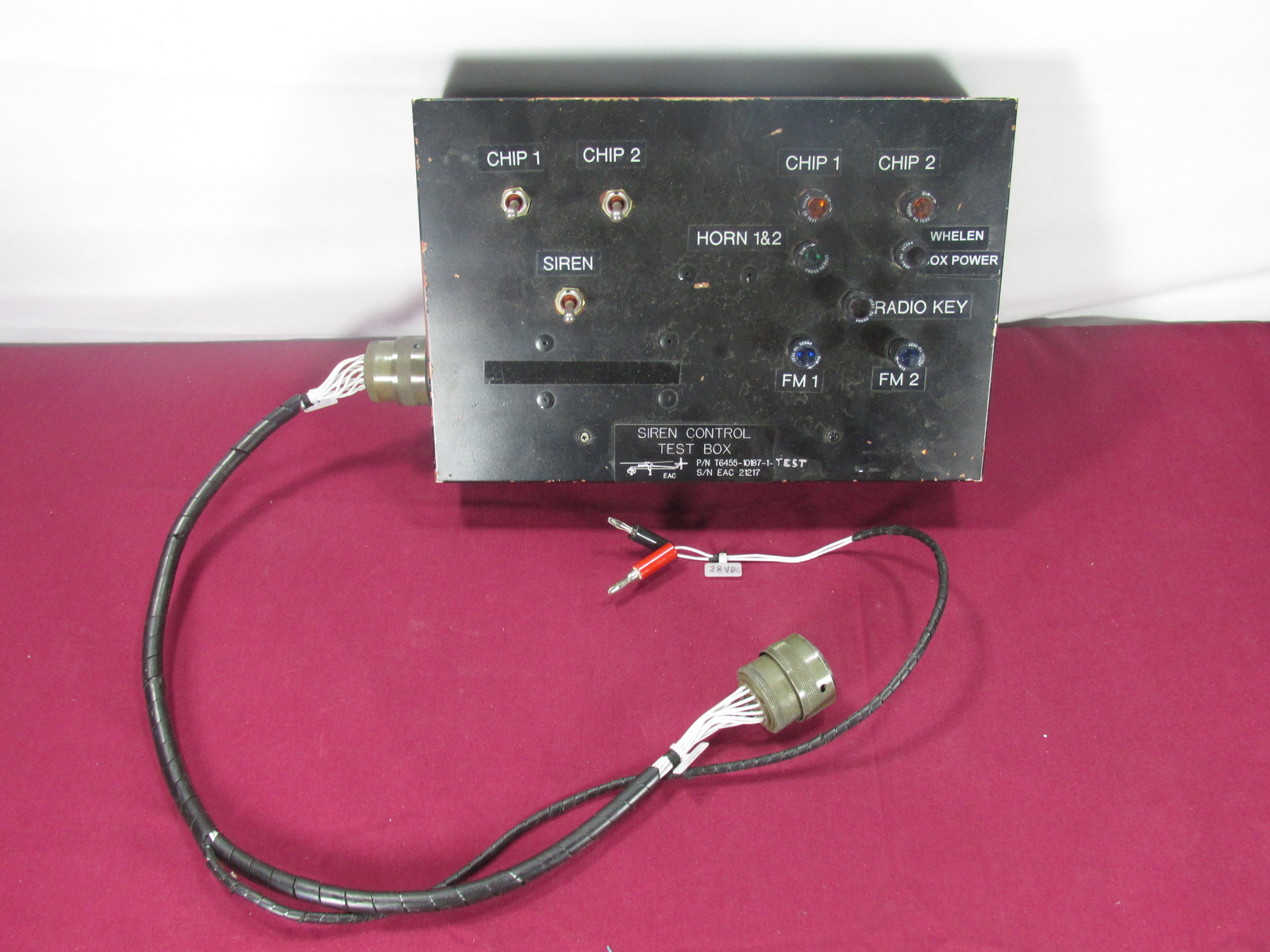 Aircraft Siren Control Test Box P/N T6455-10187-1 -Test Aviation Avionics