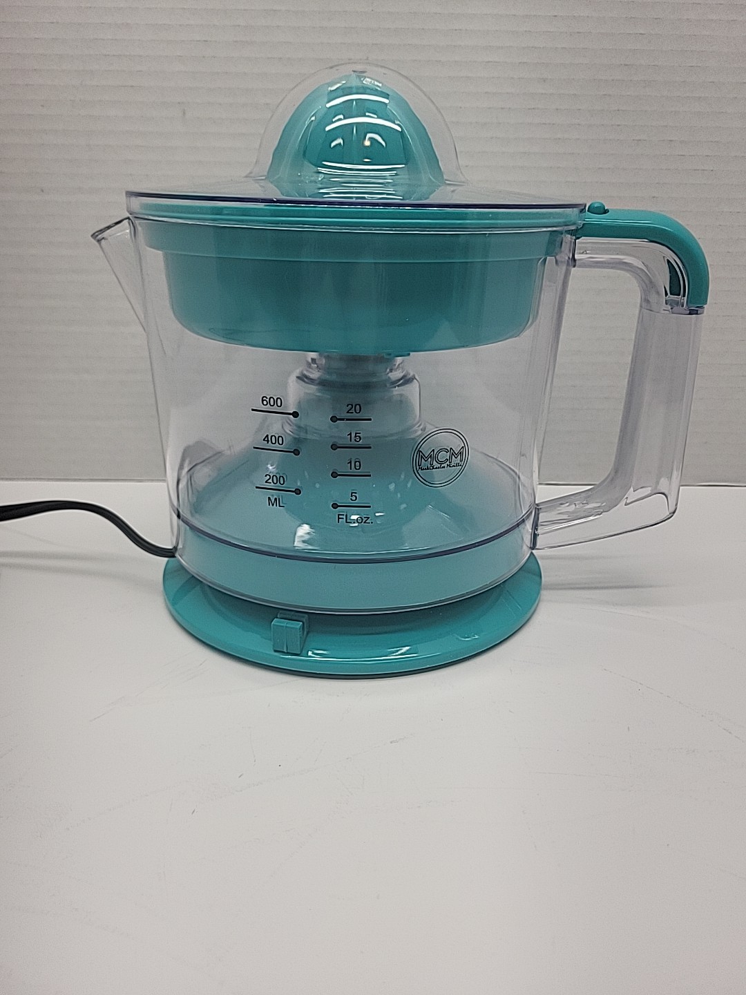 MarkCharles Missilli Citris Juicer QVC Teal/Turquoise NEW NEVER USED