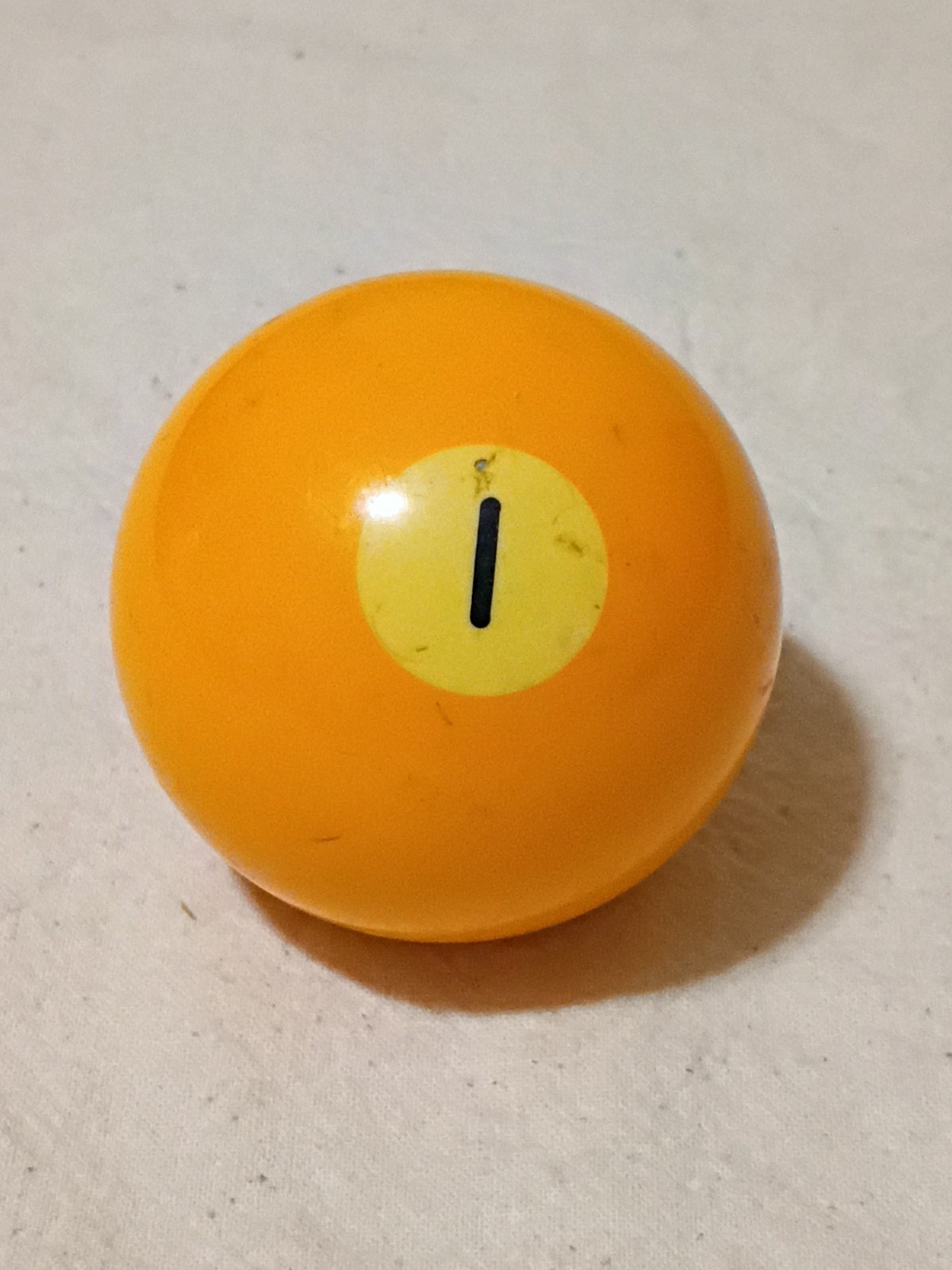 Vintage No. 1 Replacement Yellow Billiard Ball 0071 B6