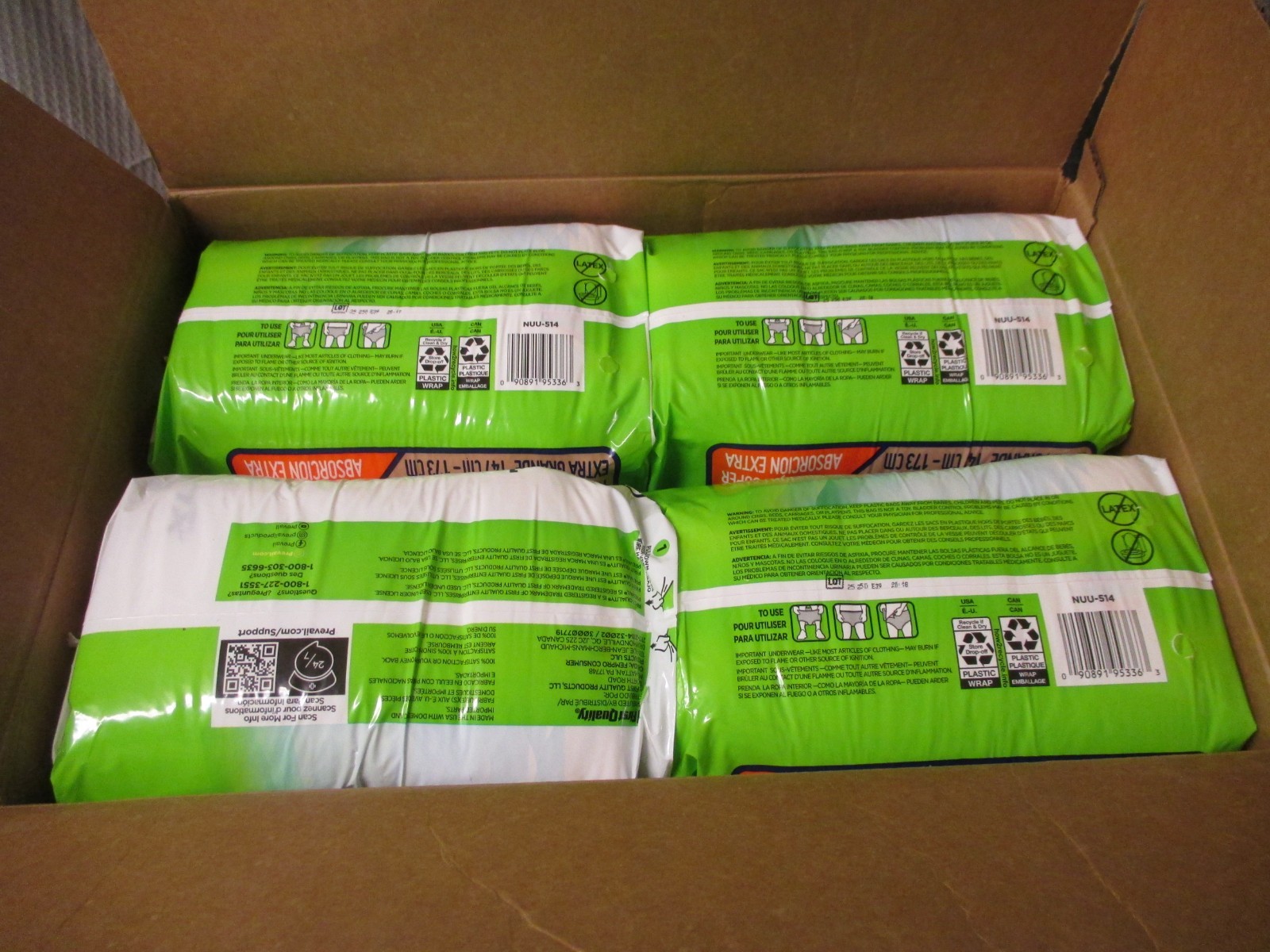 Prevail NU-FIT Daily Underwear Case Extra Absorbency 80-Count | Size XL