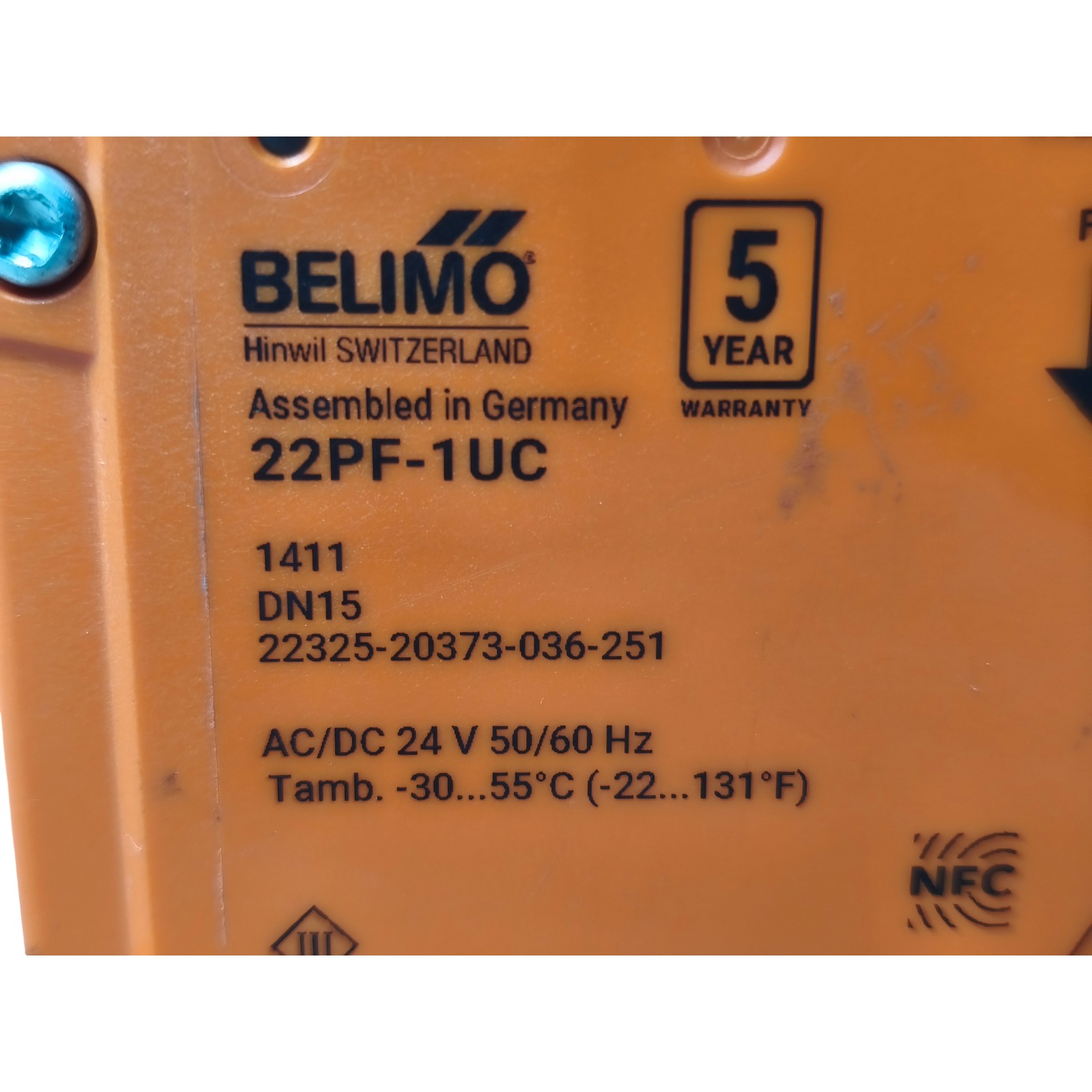 Belimo 22PF-1UC Flow Sensor