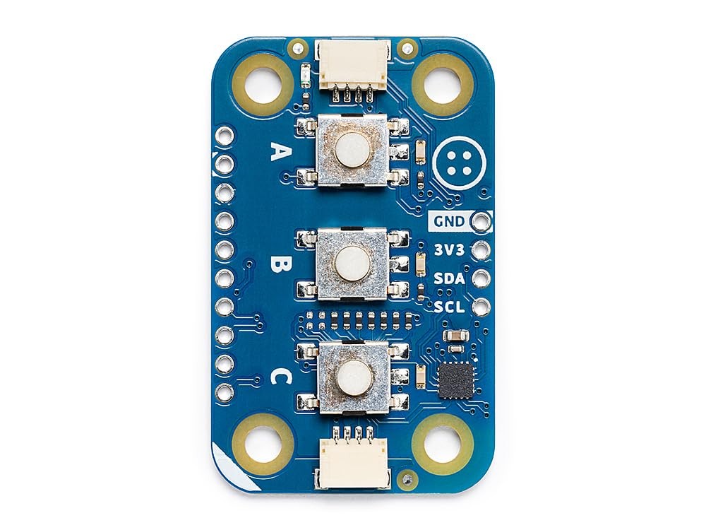 Modulino Buttons ABX00110 QwiicCompatible 3Button Module With LEDs Board