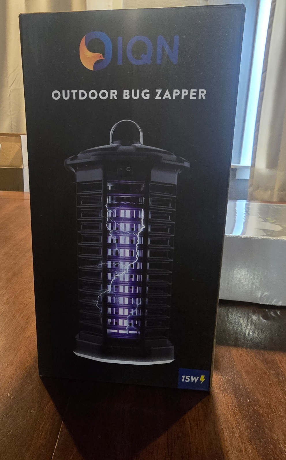IQN Electric Bug Zapper Indoor Outdoor Mosquito Killer 15W UVA Light 4200V BNIB