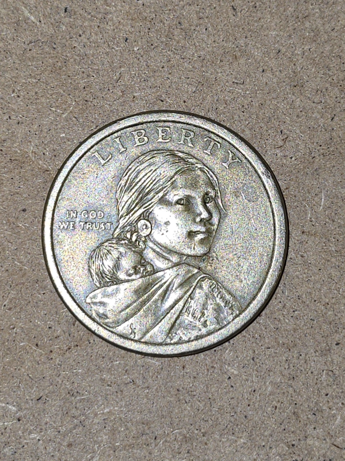 RARE Sacagawea $1 Error Dollar Coin No Date or Mint Mark Very Good Condition