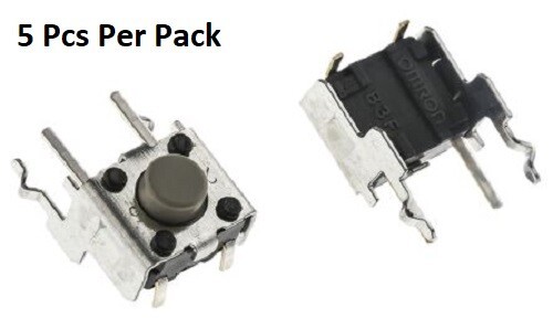 Omron Grey Plunger Tactile Switch, SPST-NO 50 mA 24 V dc 1.6mm - B3F-3122