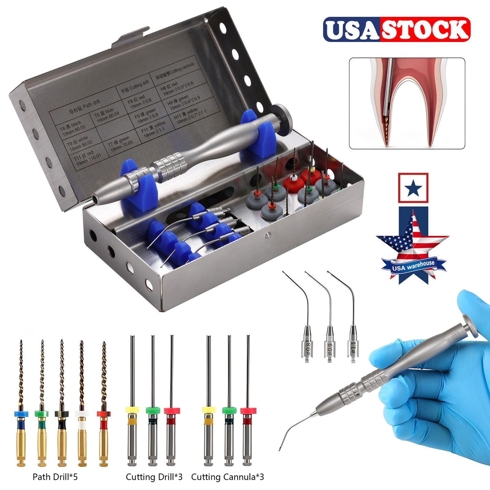 Dental Root Canal File Extractor Broken Files Removal Kit Endo Rescue Retrieval