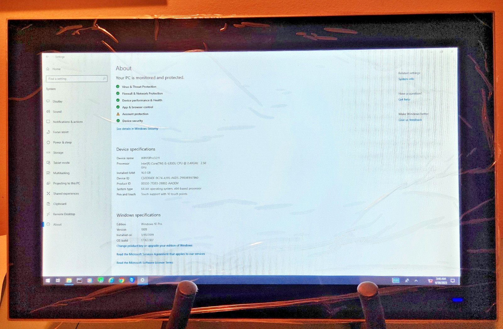 Advantech PPC 3211SW 21.5" Touch Panel Computer i5-6300U 2.4GHz 16GB RAM WORKS!