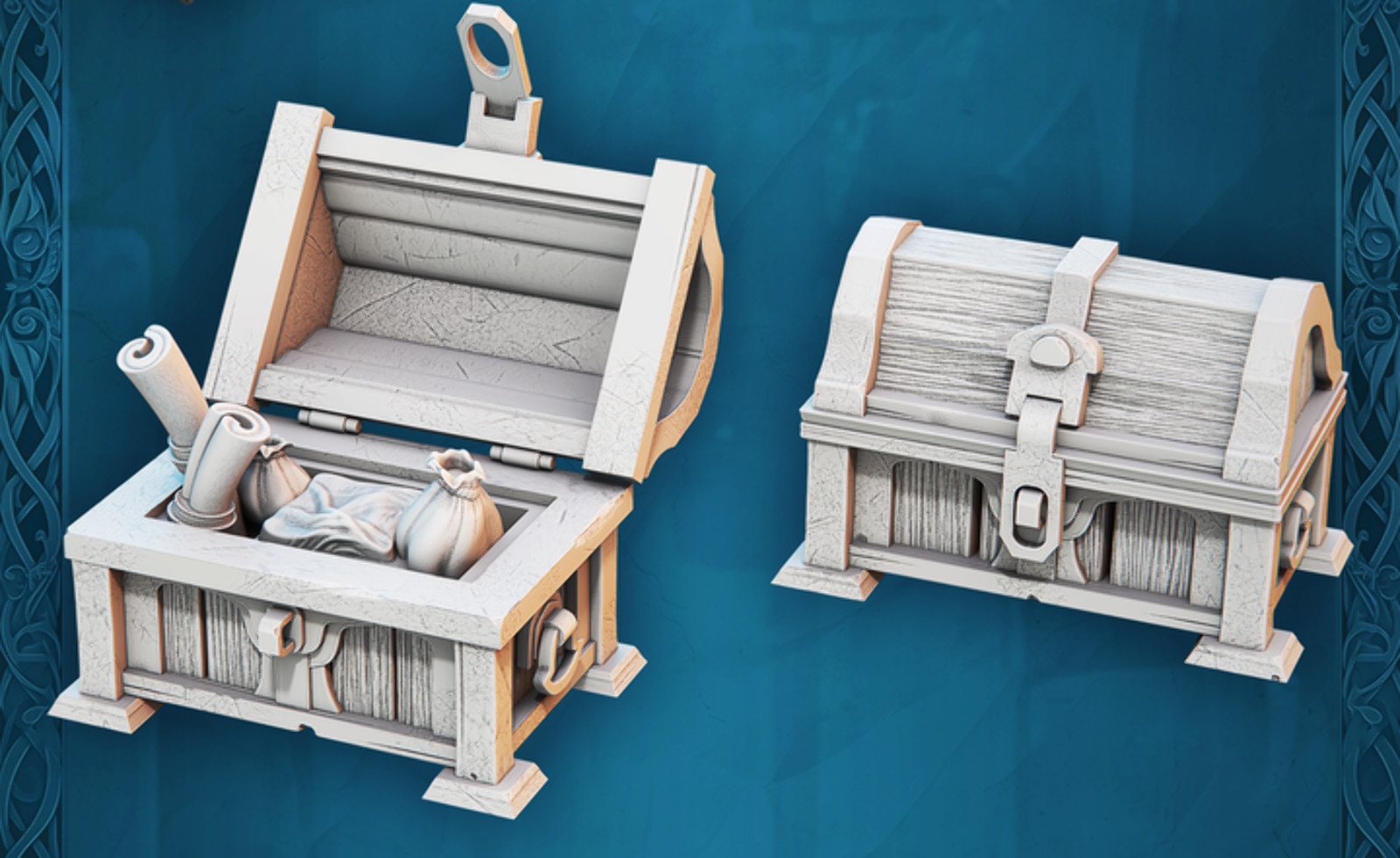 STL Fantasy Props 2 - FP2103 - Chests