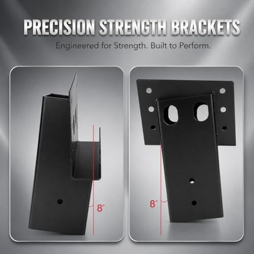 4x4 Compound Angle Brackets Deer Blind 4x4 Compound Angle Bracket(4 Pcs) Black