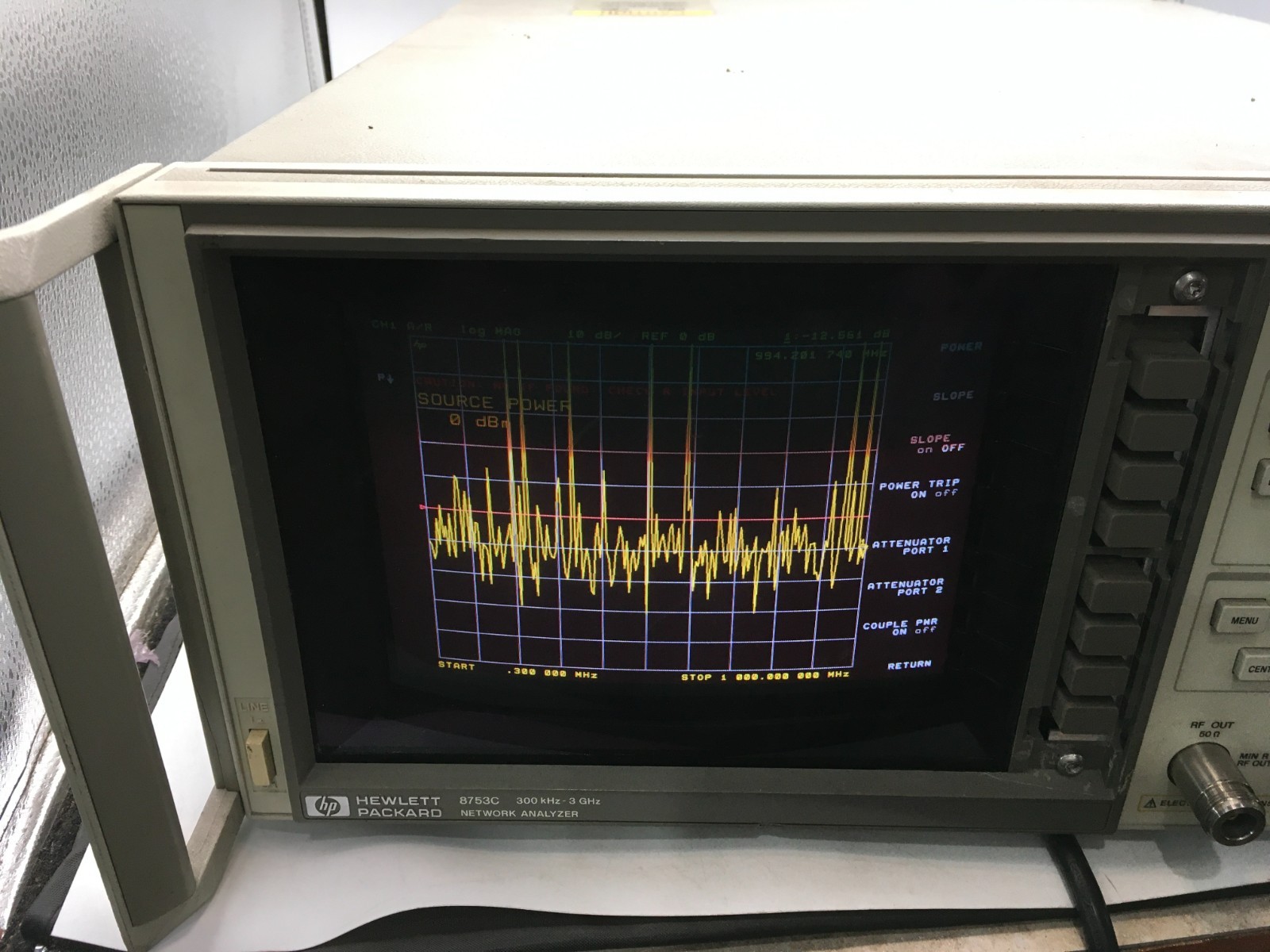 HP 8753C 3GHz RF Network Analyzer (OPT 002, 006, 010) Tests OK, NO S-Param Set