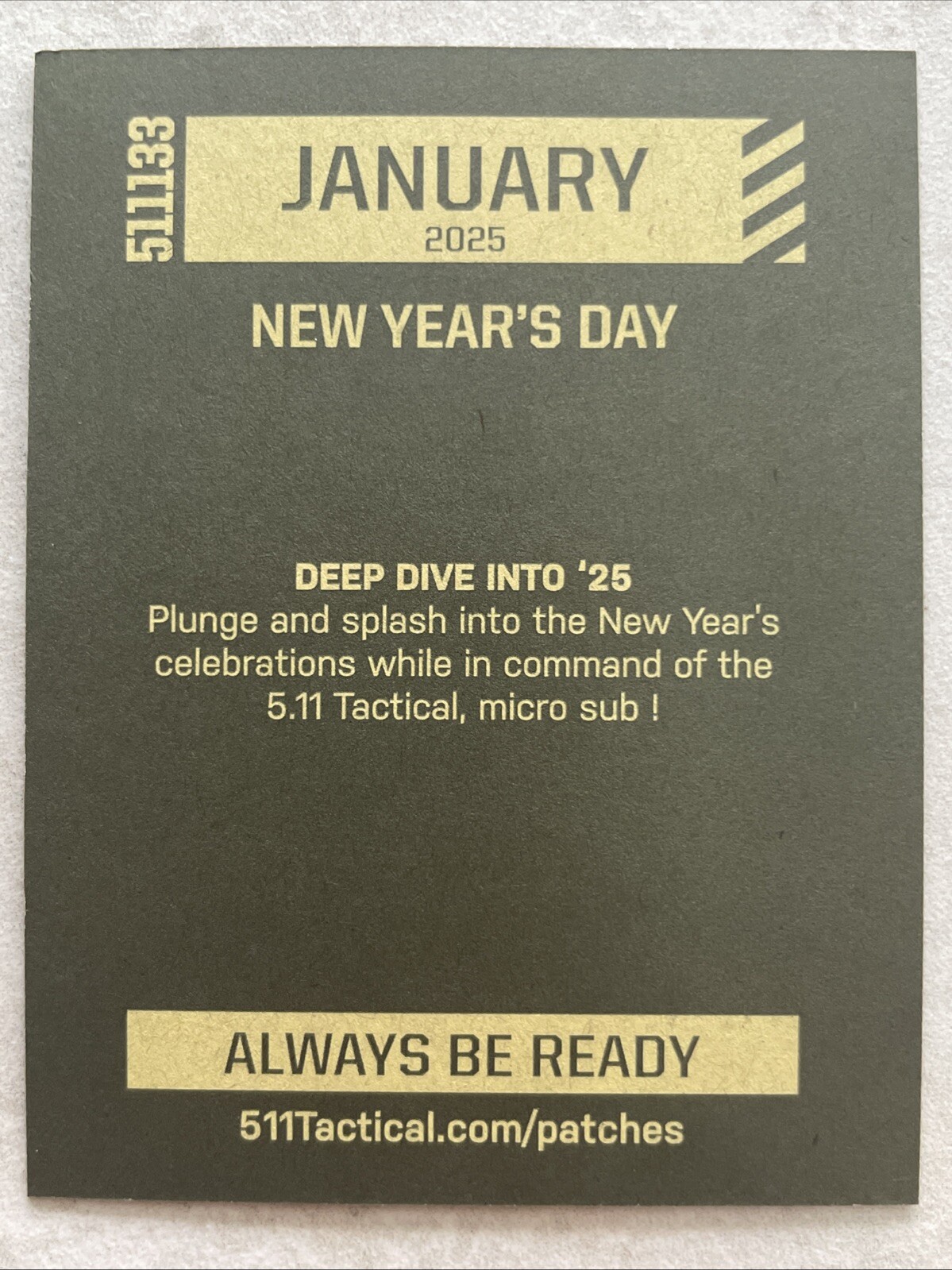 5.11 POTM PATCH OF THE MONTH JANUARY 2025 #133 DEEP DIVE INTO 25’ 🍾 SUBMARINE