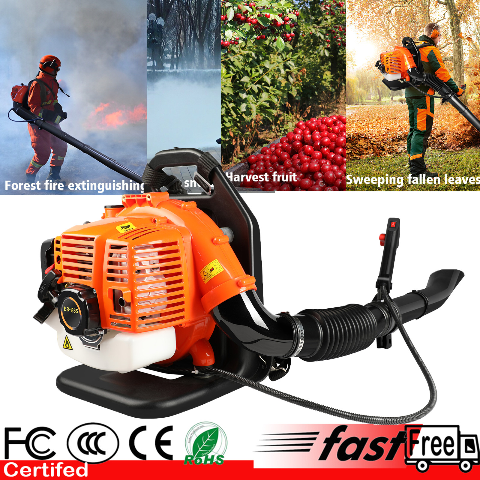 43CC Backpack Gas Powered Leaf Blower Commercial Grass Lawn Blower for Lawn Care
