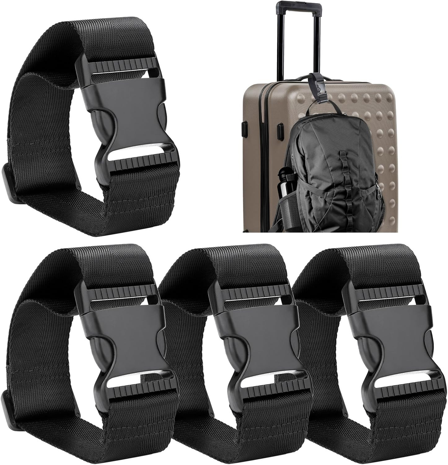 Frienda Add a Bag Luggage Strap Adjustable Suitcase Belt Straps Accessories
