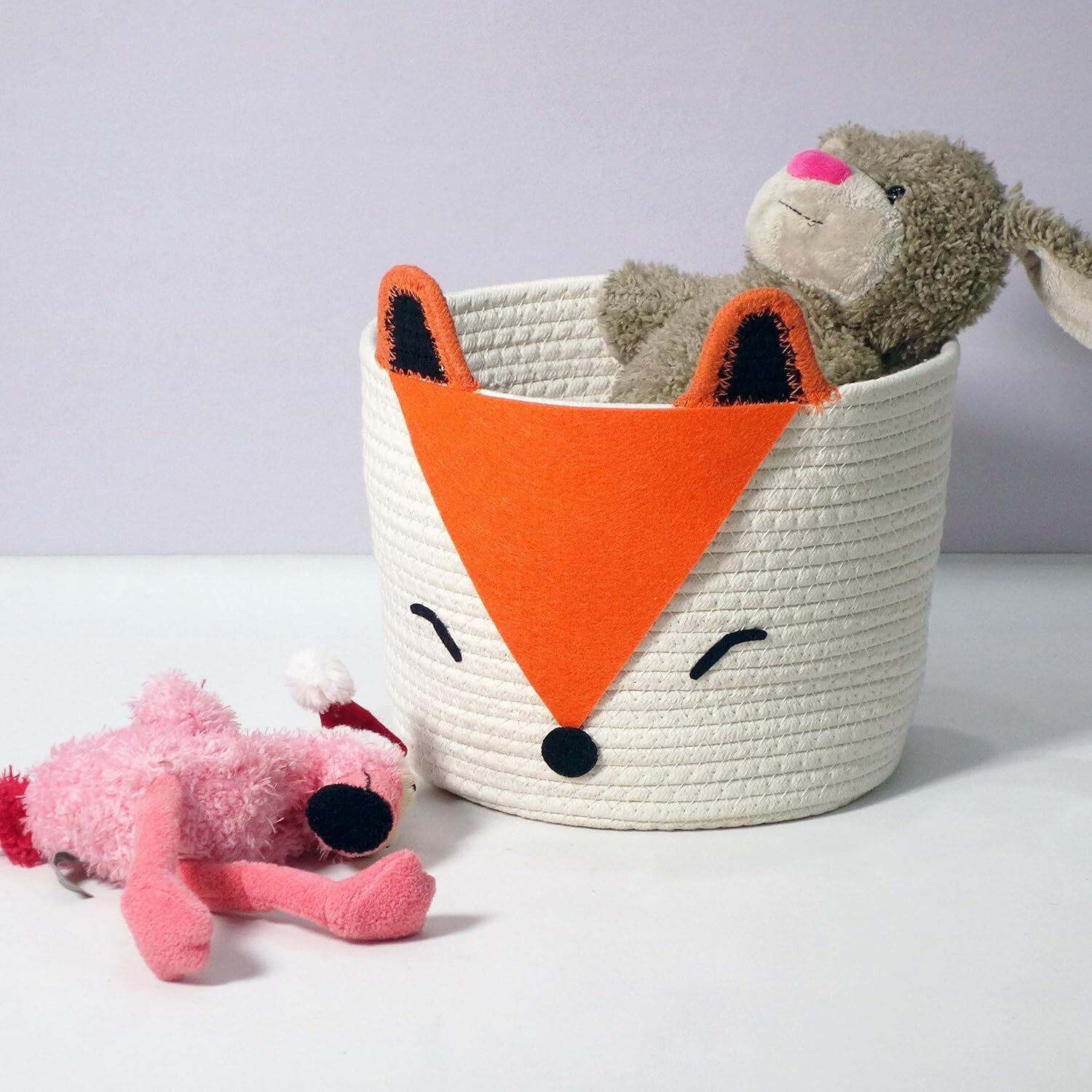 Orange Fox Storage Basket, Small Multipurpose Storage Basket