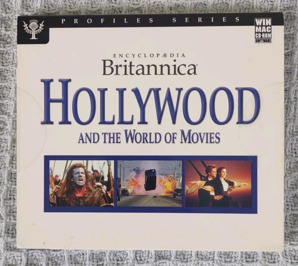 Encyclopedia Britannica Hollywood and the World of Movies CD ROM New Sealed 2004