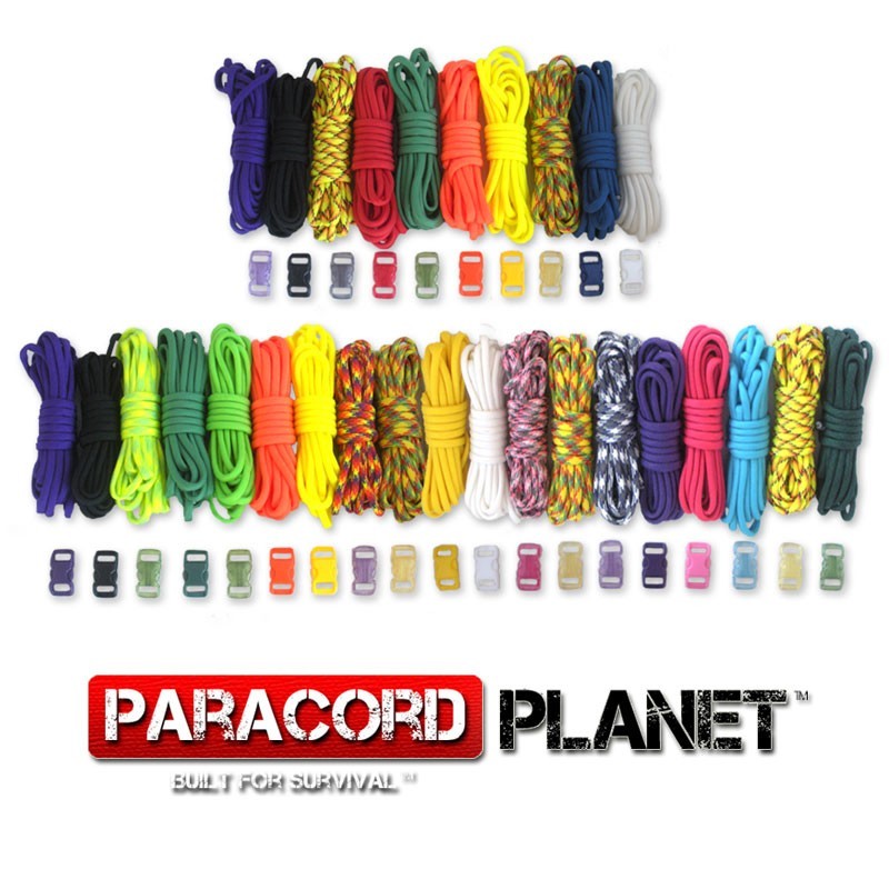 Paracord Bracelet Kit with Buckles 550 Mil Spec Type III 7 Strand Parachute Cord