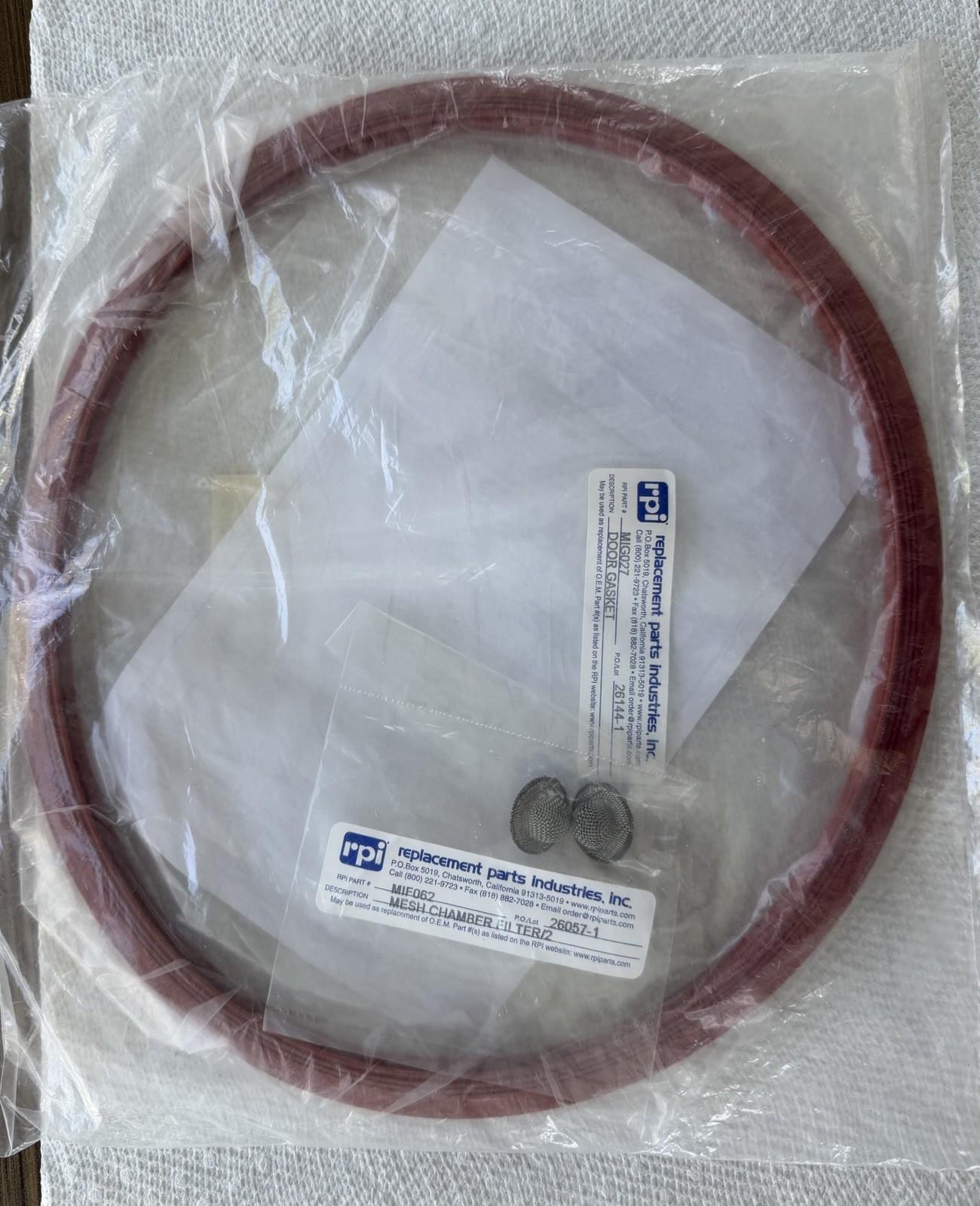 RPI MIG027 Midmark M9 door seal Gasket
