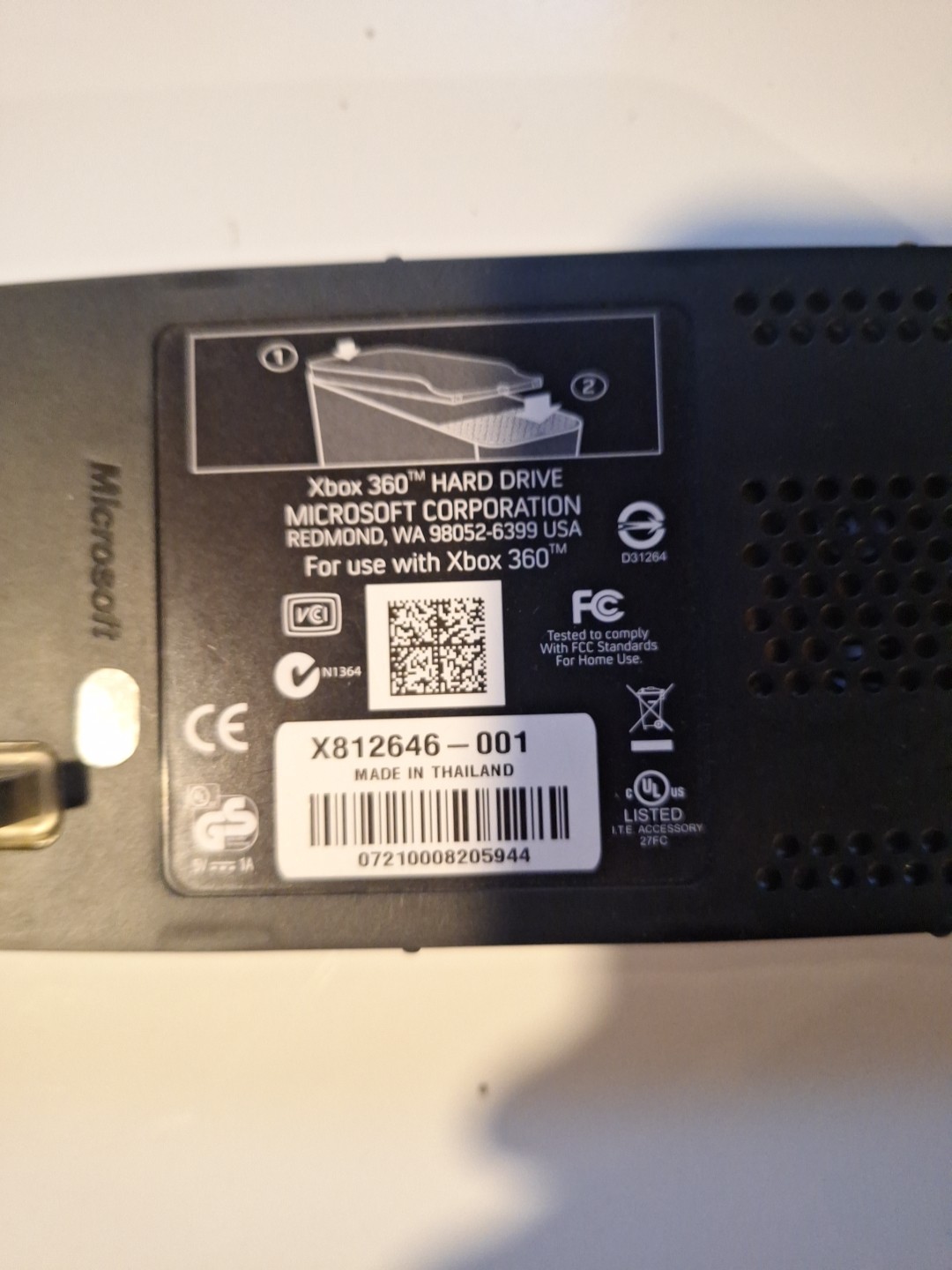 Microsoft Xbox 360 120GB Hard Drive Black