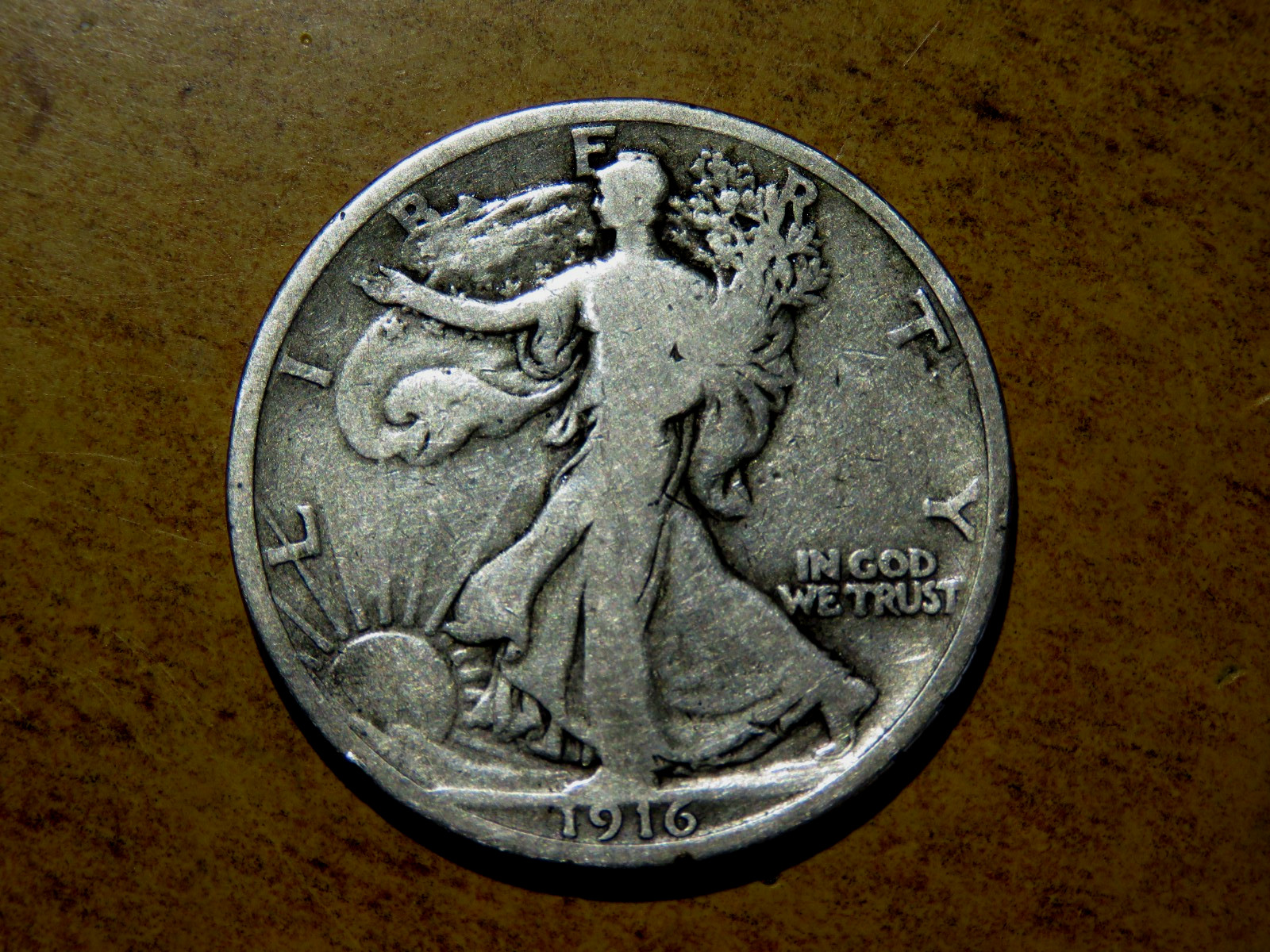 Nice Better Date 1916-P Walking Liberty Silver Half Dollar P1