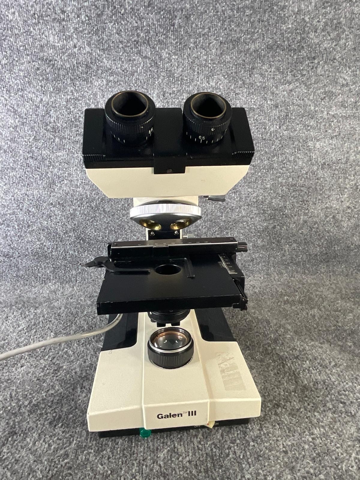 Leica Galen III Binocular Compound Microscope Professional Used